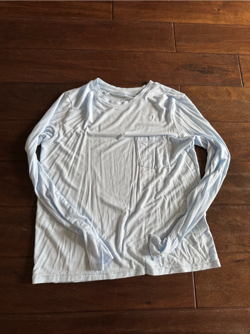 American Eagle Outfitters Pale Blue Long Sleeve Tee